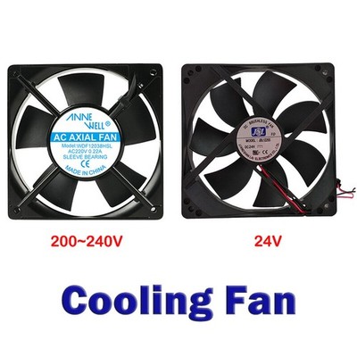 LÜFTER KÜHLER KÜHLERLÜFTER VENTILATOR 24V/200~240V DC 2P 120X120X25mm 105mmD