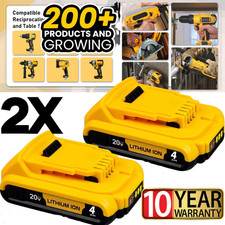 2 PACK FOR DEWALT 20V 20 VOLT MAX XR 4.0AH LITHIUM-ION BATTERY DCB203-2 DCB201-2