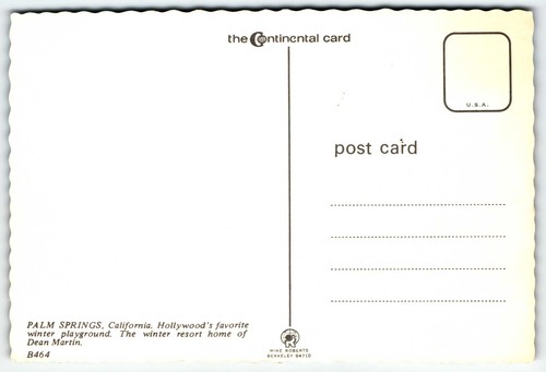 Postcard Home of Dean Martin Palm Springs California CA UNP - Picture 2 of 2