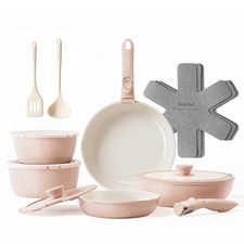 Redchef 16pcs Ceramic Pots and Pans Set Non Stick, Nonstick Kitchen Cookware ...