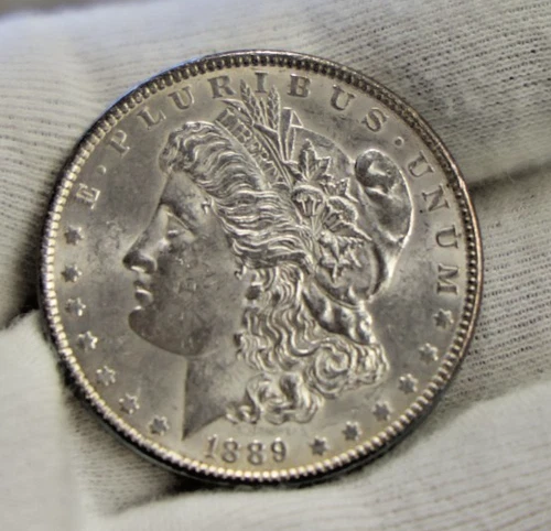 1889 US Morgan Silver Dollar $1 AU