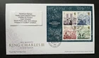 GB 2023 FDC King Charles New Reign Mini Sheet With Tallents Pmk