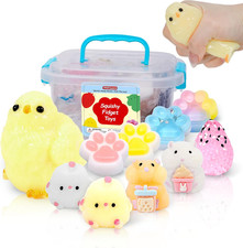 10-Pack Taba Squishy Toy Set with Storage Box - Fun Stress Relief Toys