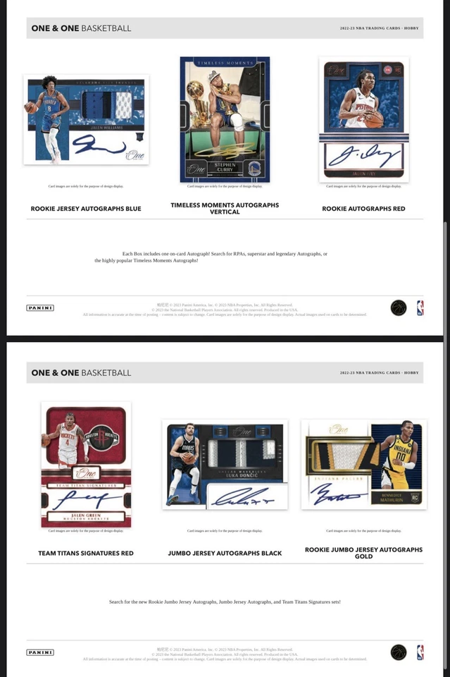 2022/23 Panini One & One NBA Basketball Factory Sealed Hobby Card Box Downtown! - Image 4 of 4