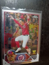 Joey Meneses 2023 Topps Chrome #60 RC Rookie Card Washington Nationals. rookie card picture