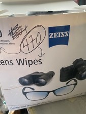 NEW  ZEISS OPEN BOX 470 COUNT Pre-Moistened Lens Cleaning Wipes
