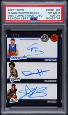 2025 TOPPS BASKETBALL TRIPLE AUTO COOPER FLAGG/DYLAN HARPER/ACE BAILEY PSA POP 1