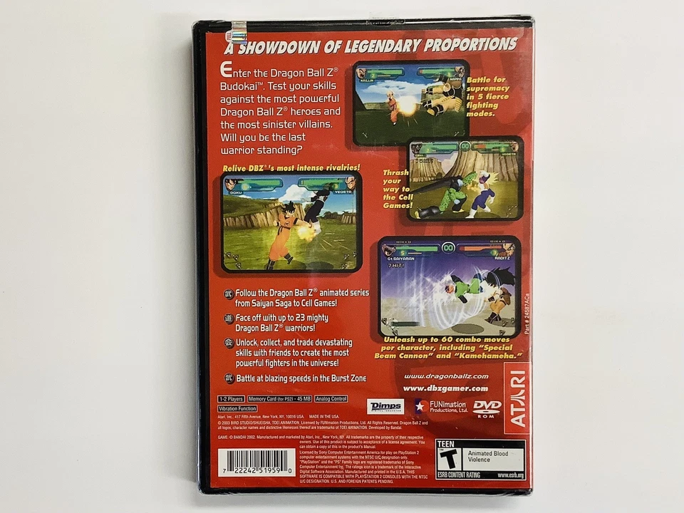 "BRAND NEW" Dragon Ball Z: Budokai (Sony PlayStation 2) SEALED, FREE SHIPPING - Image 2 of 3
