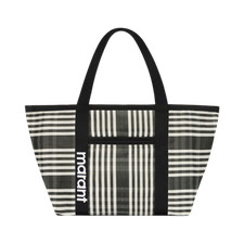 Isabel Marant Darwen Nylon Tote Bag Black White 25SS