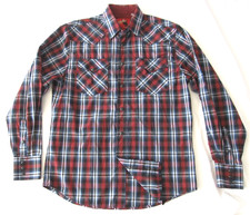 Rodeo Clothing Shirt Men Western Americana Workwear Rustic Pearl Snap Sz M MT948