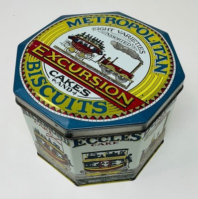 Metropolitan Excursion Huntley Boorne Steven s Cakes & Biscuits Octagon Tin UK
