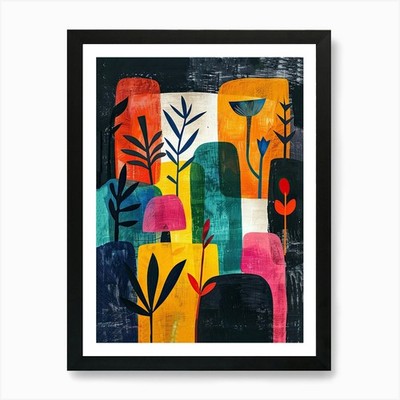 Fragmentierte Essenz Matisse Stil Ar gerahmtes Wandbild Poster Leinwanddruck Bild