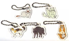 Keychain Full Set of 5 Types "House Cat Common Acrylic Keychain"