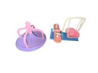 Playground set pink purple DREAM DOLLHOUSE seesaw swing merry go round furniture — photo 2