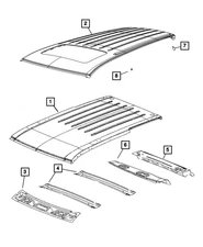 Genuine Mopar Roof Bow Rear 55369441AA