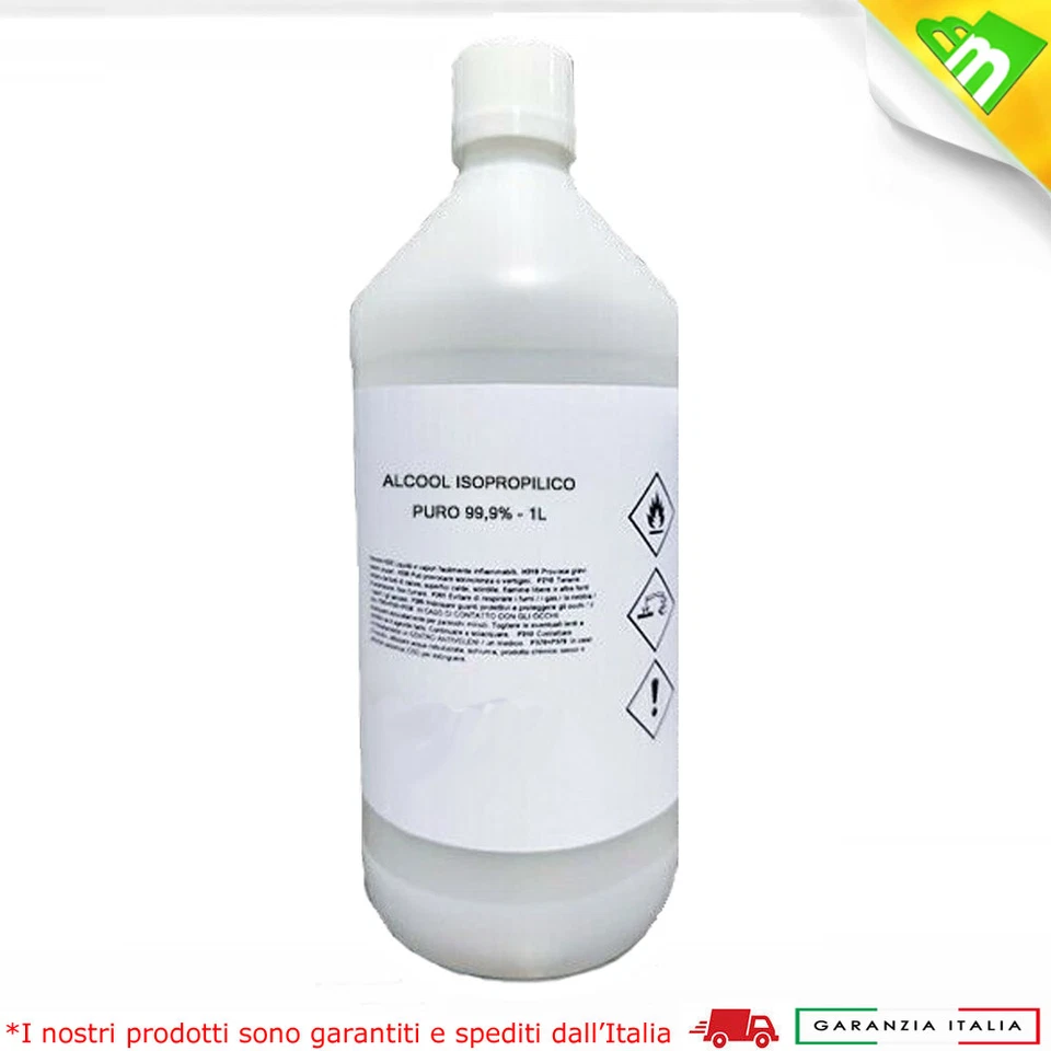 Alcool isopropilico puro 1L 99,99% detergente disinfettante pulizia pcb - Immagine 3 di 4