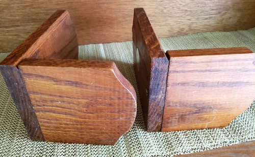 Wall display plaque shelf solid oak 2 shelves for display vintage handmade - Picture 4 of 5