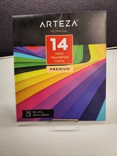 Arteza Heat Transfer Vinyl, Assorted Colors 14 Sheets