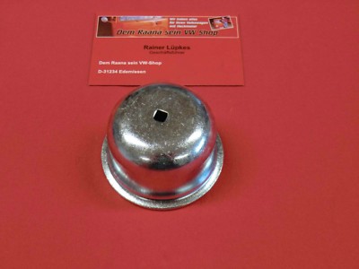 VW Käfer ab 08.65 Nabenkappe Fettkappe vorne links Fahrerseite (1364-500)