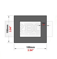 ALUMINIUM SQUARE BOX SECTION 500mm-1200mm Metric & Inch Sizes Free UK Delivery