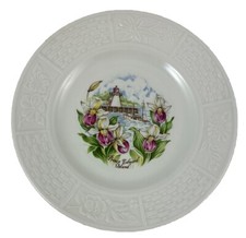 Weatherly Giftware Prince Edward Island Souvenir Plate 8" Lighthouse Orchids