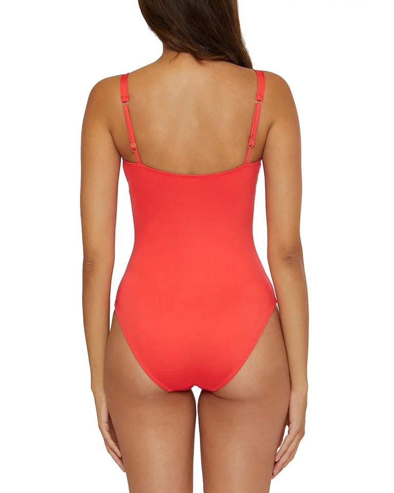 Maiô Trina Turk X6637 Monaco alça com fivela peça única, Searing, 14 - Imagem 3 de 4