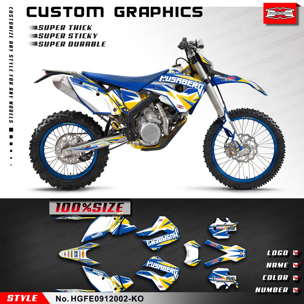 Graphics Kit Husaberg Enduro Template All Husaberg (2013-2014 - Main Image