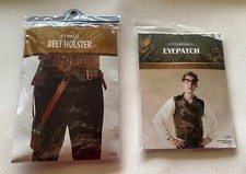 Steampunk Belt Holster and Eye Patch Halloween Costume Accessory Cosplay