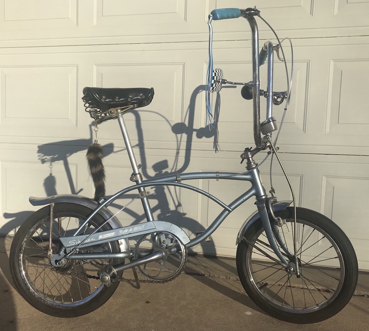 (Used) 1969 Steel Blue Schwinn 3-Speed “Folding” Run-A-Bout Krate Stingray Bicycle (1099.00 USD)