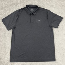 Under Armour Playoff Polo Shirt Mens XL Extra Large Gray Performance Golf Sport