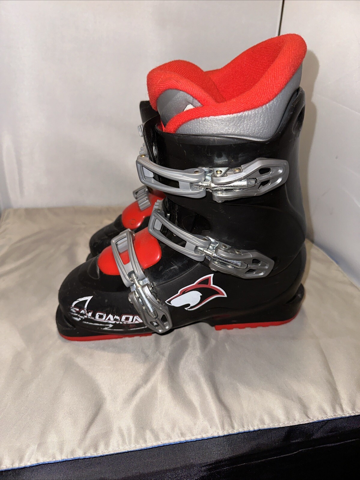 Scarponi da sci Salomon T3 Mondo 23 23 5 276 mm US Uomo 7 5 Donna 8 5 Nero Rosso