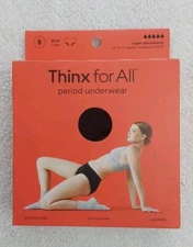 Thinx for All Women's Super Absorbency Brief Period Underwear Size Small Black