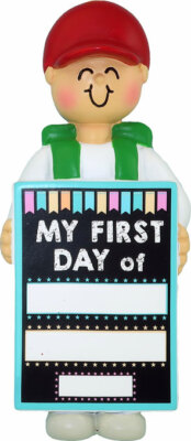 My 1st Day of School Male Personalized Christmas Ornament