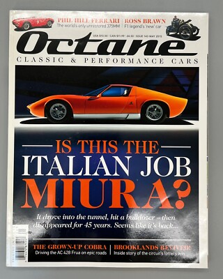 Octane Mag #143 (May 2015): Miura, Cobra AC428, Ferrari 375M, A443, Brooklands..