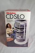 Media Mate Hunt CD Silo Holds 20 Disc Organizer Tower Rack No. 14373 Vintage
