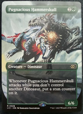 mtg magic Pugnacious Hammerskull borderless extended full art ENGLISCH pugnace