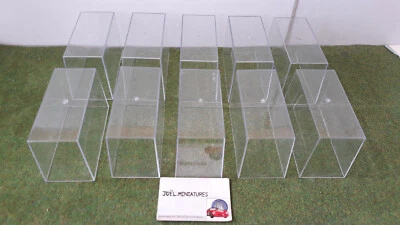 LOT de 10 CLOCHES COUV. de BOITE VITRINE pour voiture miniature à l'échelle 1/43 - Photo 1/4