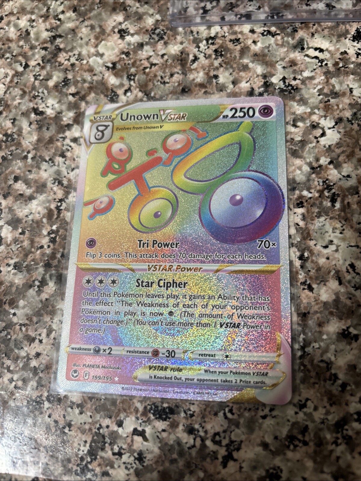 Unown VSTAR (Secret) 199/195 Swsh12: Sword & Shield - Silver Tempest Holo