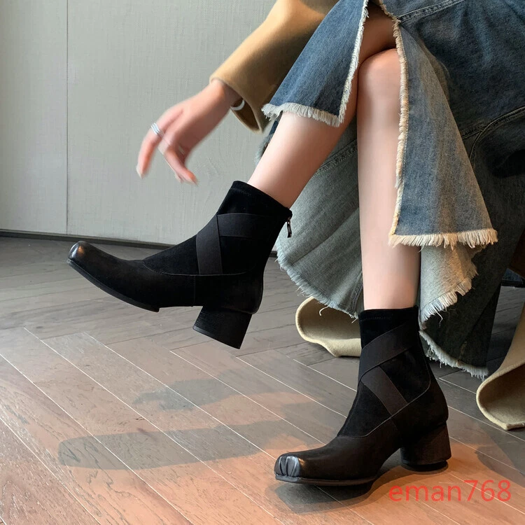 Cylinder heel cheap boots