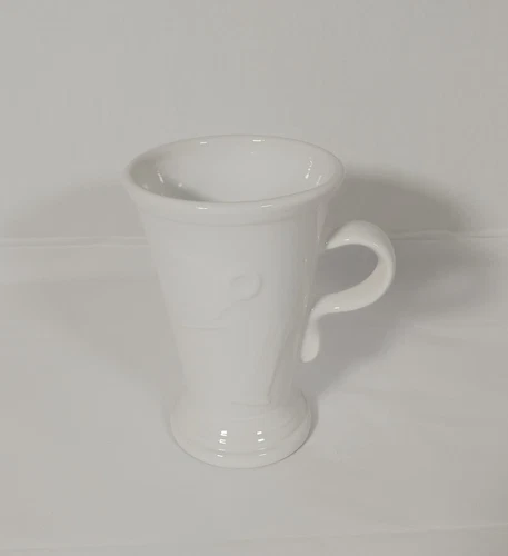 Retired Fiestaware Fiesta White Pedestal Latte Cappuccino Mug 18 oz LN