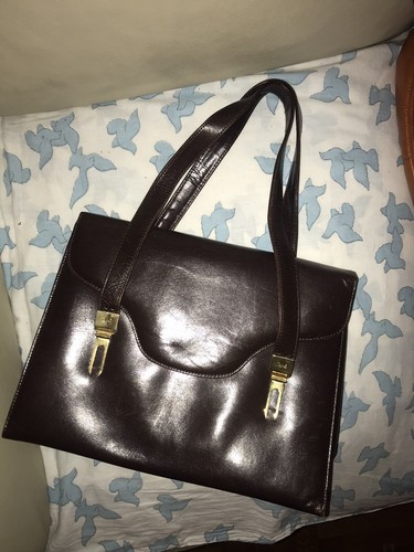 Straordinaria Borsa In Pelle Vintage Renè Originale Pelletteria Di Lusso |  eBay