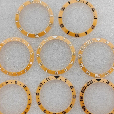 Yellow Ceramic Bezel No Luminous Outside Diameter 38MM Inside Diameter 30.5MM