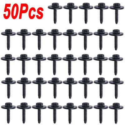 #ad Pack of 50 Black Screw 4.2 1.41 x 20mm 7mm For Chevrolet Chevy GM 11570498 $25.98