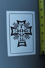 Dogtown Skateboards Cross Black White Paper Z68C Vintage Skateboarding STICKER