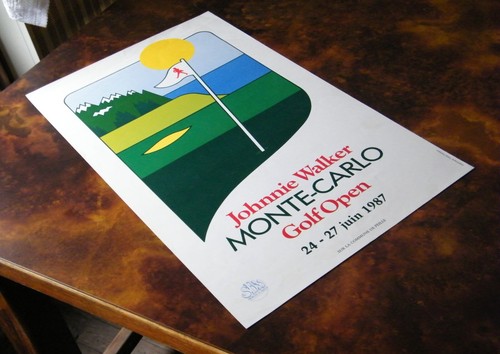 OPEN de GOLF de Monte Carlo 1987 Affiche originale SBM - Sponsor Johnnie Walker - 第 3/7 張圖片