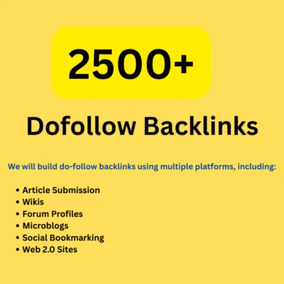 2500+ High-Quality SEO Backlinks – 95% DoFollow – Boost Google Ranking Fast - Image 1 of 2