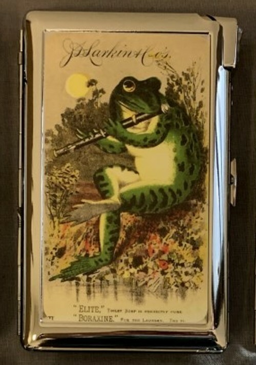 Frog Playing Flute Weed Cig Case With Built in Butane Lighter 