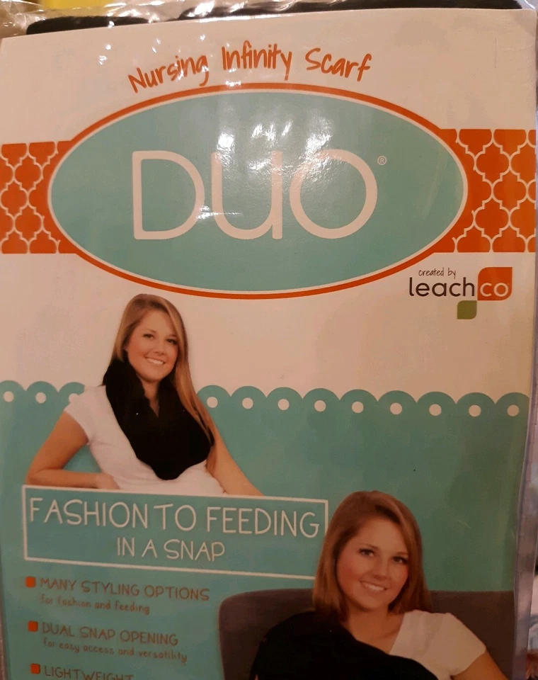  Bufanda de enfermería Leachco The Duo Infinity - negra *Leer detalles* Foto 4 de 4