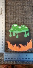 Halloween Cauldron printed die cut with layer of glitter accents