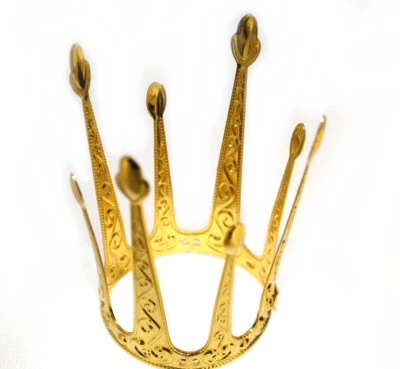Krone Gold klassisch Metallkrone Krönchen Prinzessinnenkrone Modell H 126192413F - Bild 1 von 4